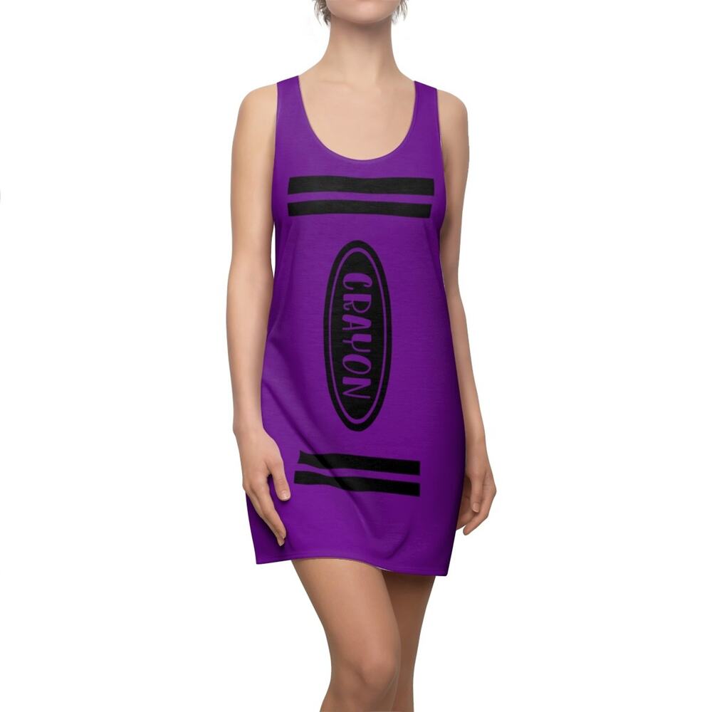 Crayon Costume For Teachers, Crayon Dress Women Pink Size XL and Purple Size M - Picture 6 of 6